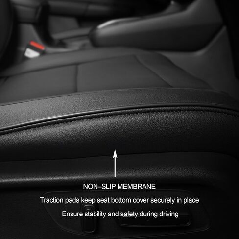 أغطية مقعد CRV لـ Honda CRV 2023 2024 2025 غطاء مقعد السيارة الجلدي مجموعة كاملة لشاحنات سيارات الدفع الرباعي ، وسادة مقعد السيارة المقاومة للماء ، جلد فو (أسود) in Kuwait