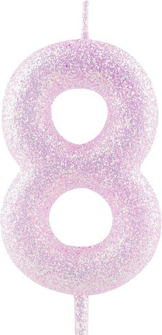 Birthday Candle Number 30 White Iridescent 30th Glitter Birthday Candles Cake Topper Decorations for Party Celebration Decor Supplies in Kuwait