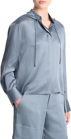 Vince womens Hooded Long Sleeve Button Down in Saudi Arabia