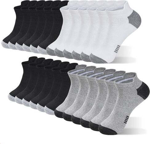 12 Pairs Men's Ankle Athletic Running Socks, Cushioned Wicking Anti-Blister Low Cut Sports Socks with Tab in Saudi Arabia