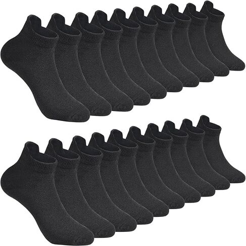 12 Pairs Men's Ankle Athletic Running Socks, Cushioned Wicking Anti-Blister Low Cut Sports Socks with Tab in Saudi Arabia
