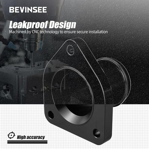 Bevinsee 7.3L Powerstroke ترموستات ترموستات مجموعة متوافقة مع Ford F-250 F350 Super Duty 1999-2003 مع مسامير وملحقات ختم تسرب الختم الأسود الأسود in Kuwait