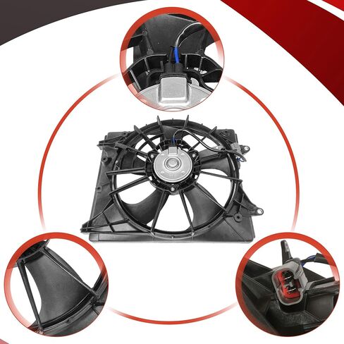 Partsflow Engine Cooling Fan Assembly Compatible with 2018-2023 Honda Odyssey V6 3.5L in Saudi Arabia