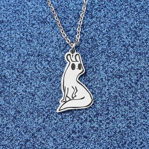 WUSUANED Slug Cat Necklace Game Inspired Jewelry Game Rain Lover Gift Slugcat Fan Gift Cat Lover Gift in Saudi Arabia