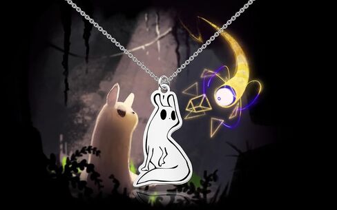 WUSUANED Slug Cat Necklace Game Inspired Jewelry Game Rain Lover Gift Slugcat Fan Gift Cat Lover Gift in Saudi Arabia