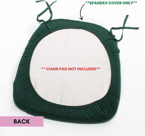 YOUR CHAIR COVERS - Stretch Spandex Chiavari Pad Covers (Pack of 10) - Stretch Fitted Chiavari Chair Seat Cushion Cover, Removable Washable Furniture Protector Slipcovers - Ivory in Kuwait