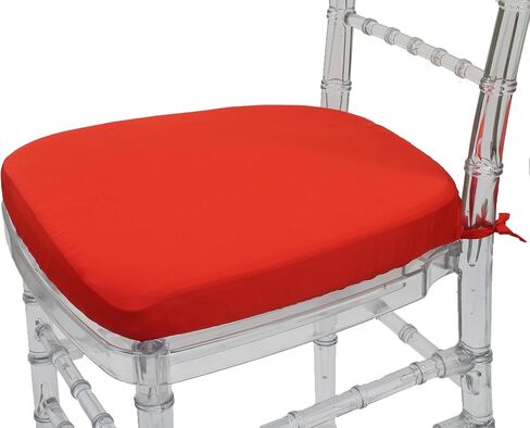 YOUR CHAIR COVERS - Stretch Spandex Chiavari Pad Covers (Pack of 10) - Stretch Fitted Chiavari Chair Seat Cushion Cover, Removable Washable Furniture Protector Slipcovers - Ivory in Kuwait