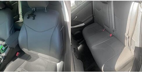 يتوافق مقعد الجلود الاصطناعية Ecotric مع 2010-2015 Toyota Prius ، الأمامية والخلفية السوداء in Saudi Arabia