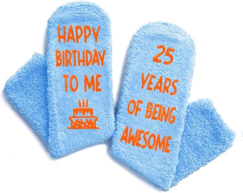 HAPPYPOP 25th Year Old Birthday Gifts for Women - Socks for 25 Year Olds, Best Gifts for 25 Year Old Woman in Saudi Arabia