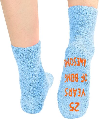 HAPPYPOP 25th Year Old Birthday Gifts for Women - Socks for 25 Year Olds, Best Gifts for 25 Year Old Woman in Saudi Arabia