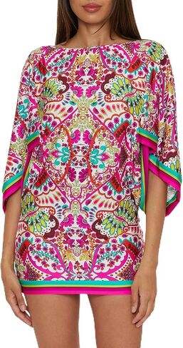 Trina Turk Women's Monaco Casablanca Tunic ، Disual ، ups ups على الشاطئ in Saudi Arabia