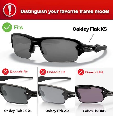 Polarized Replacement Lenses for Oakley Flak XS Youth Sunglasses OJ9005-2 Sets in Saudi Arabia
