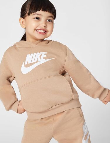 Nike Boys Sportswear Club+ HBR Pullover Hoodie - Black/White - Kids Size 5 in Kuwait