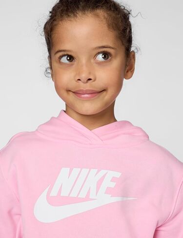 Nike Boys Sportswear Club+ HBR Pullover Hoodie - Black/White - Kids Size 5 in Kuwait