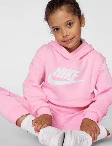 Nike Boys Sportswear Club+ HBR Pullover Hoodie - Black/White - Kids Size 5 in Kuwait
