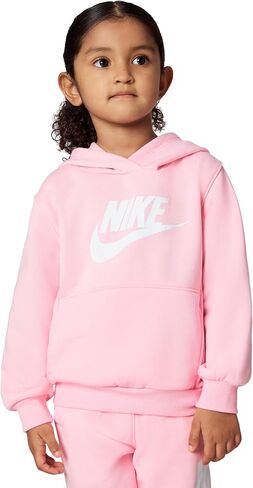Nike Boys Sportswear Club+ HBR Pullover Hoodie - Black/White - Kids Size 5 in Kuwait
