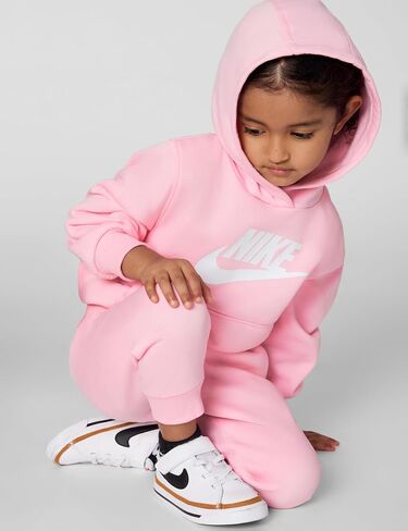 Nike Boys Sportswear Club+ HBR Pullover Hoodie - Black/White - Kids Size 5 in Kuwait