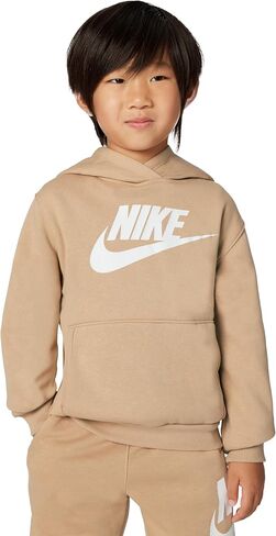 Nike Boys Sportswear Club+ HBR Pullover Hoodie - Black/White - Kids Size 5 in Kuwait