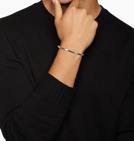 GAVU 3mm Men’s Crystal Beaded Bracelet, Hematite Bracelet for Men in Saudi Arabia