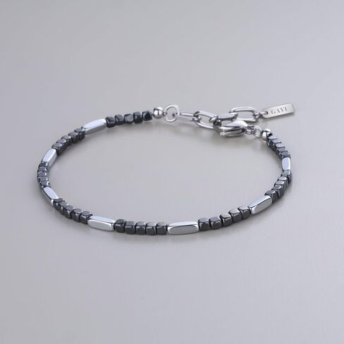 GAVU 3mm Men’s Crystal Beaded Bracelet, Hematite Bracelet for Men in Saudi Arabia