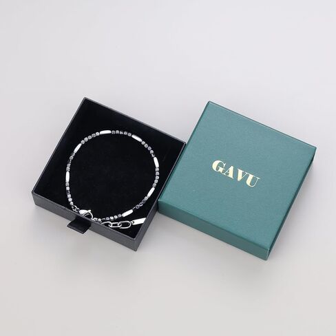 GAVU 3mm Men’s Crystal Beaded Bracelet, Hematite Bracelet for Men in Saudi Arabia