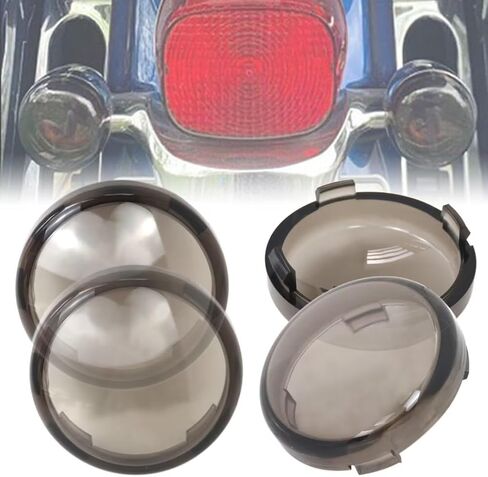 4 Pcs Smoke Turn Signal Lens Cover For Harley-Davidson Night Train EFI FXSTBI 2002-2006 in Saudi Arabia