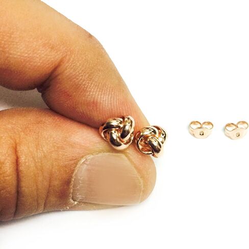 14k Gold Love Knot Stud Earrings, 6mm in Kuwait