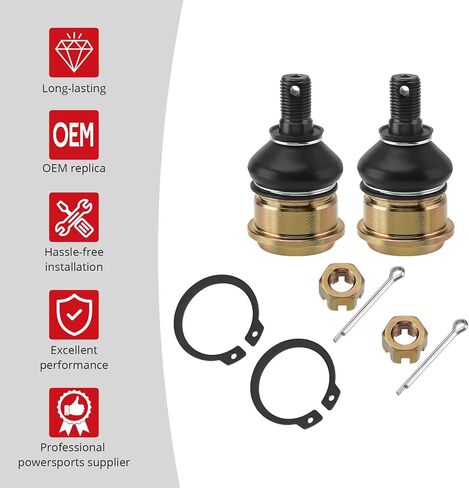 JAVIK 2 PCS Front Upper or Lower A-Arm Ball Joints Compatible with Yamaha 2007-2024 Grizzly 550 700 Kodiak 700 450 OEM# 3B4-23579-01-00 3B4-23579-00-00 in Saudi Arabia