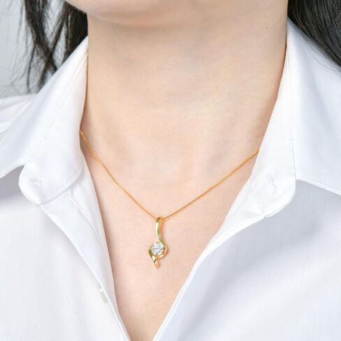 1CT Moissanite Pendant Necklace for Women D Color VVS1 925 Sterling Silver Infinity Chain Necklace Gift for Her Wife Mom Birthday in Kuwait