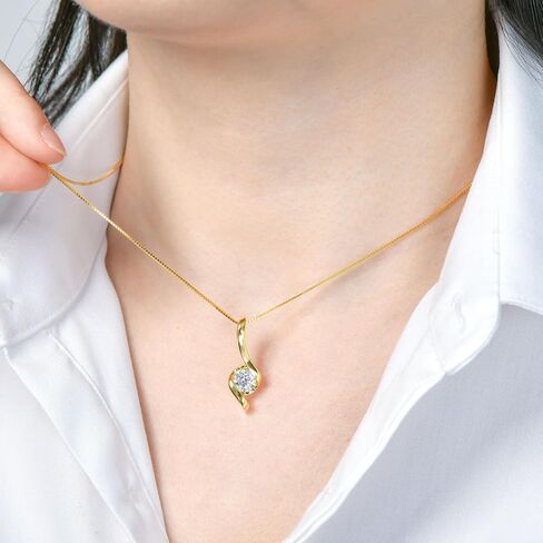 1CT Moissanite Pendant Necklace for Women D Color VVS1 925 Sterling Silver Infinity Chain Necklace Gift for Her Wife Mom Birthday in Kuwait