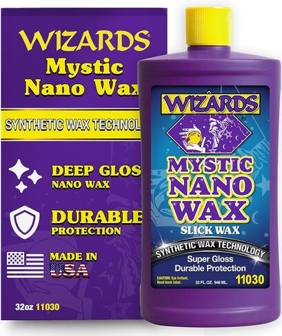 Wizards Mystic Nano Car Wax Polish - Protects and Provides Extreme Gloss and Slickness - Safe For All Paint and Clear Types Car Polishing Compound - For Both Machine and Hand Use - 8 oz in Saudi Arabia