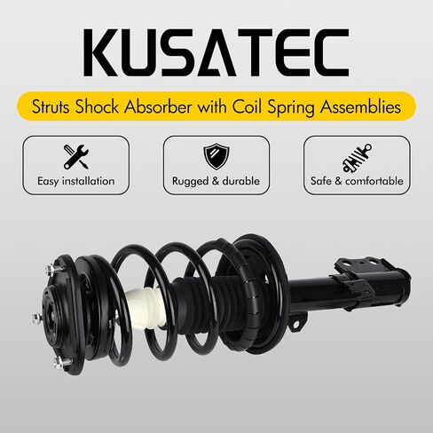 زوج Kusatec الأمامي الكامل دعامات الامتصاص الصدمات تناسب 2003-2008 Pontiac Vibe ، Toyota Matrix ؛ 172117 172116 الدعامات اليسرى/اليمنى مع مجموعات الربيع لفائف in Saudi Arabia