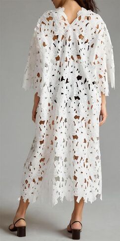 Women's Long Sleeve Lace See-Through Bodycon Sexy Nightclub Party Beach Bikini Cover Up Dress in Kuwait
