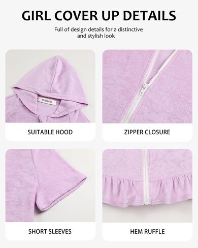 BSUBSEACH MOMY و ME TERRY CLOTH SWIMSUT COSTERUP للنساء بدلة الاستحمام مقنعين تغطية الجبوب الرمز البريدي in Saudi Arabia