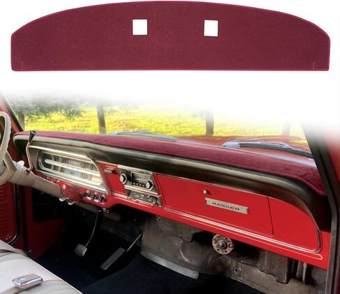 غلاف لوحة القيادة مخصص لصالح 1967-1972 فورد F100 F250 F350 بيك آب ، واقي سجادة بوس غلاف داش (أسود) in Kuwait