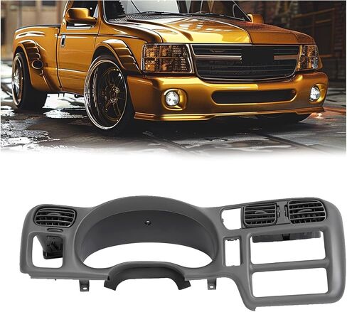 لوحة راديو Hecasa Dashboard متوافقة مع 1998-2002 Chevy Chevrolet S10 Blazer GMC Jimmy Dash Trim Bezel Abs Plastic Gray Fit Single Din Radio in Kuwait