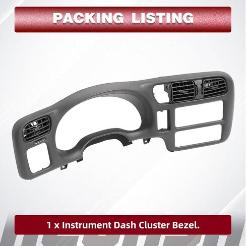 لوحة راديو Hecasa Dashboard متوافقة مع 1998-2002 Chevy Chevrolet S10 Blazer GMC Jimmy Dash Trim Bezel Abs Plastic Gray Fit Single Din Radio in Kuwait