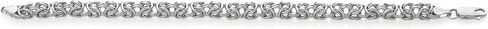 Gem Stone King 925 Sterling Silver 4MM Byzantine Weave Chain Bracelet For Women (6.5/7/7.5 Inch, with Lobster Clasp, Made in Italy) in Saudi Arabia