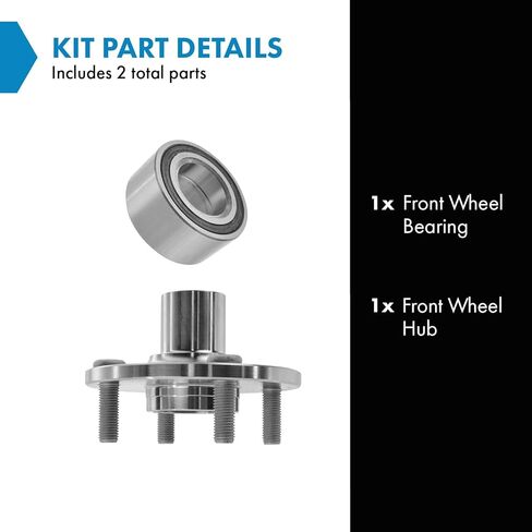 TRQ Front Wheel Bearing & Hub Kit Compatible with 2004-2006 Scion xA xB 2000-2005 Toyota Echo in Saudi Arabia