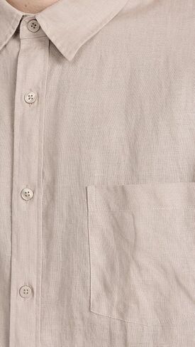 Vince Men's Linen Short Sleeve Shirt in Saudi Arabia