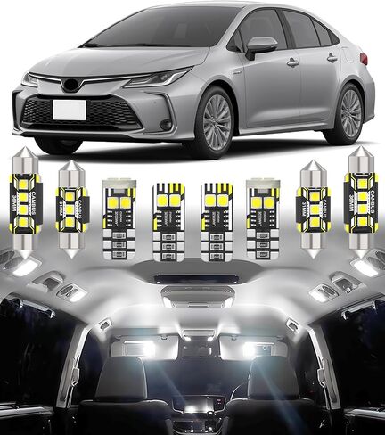BMT xms Car Interior LED Light Replacement for Toyota Corolla 2019-2024,6000K Super Bright Interior Light Bulbs Package, 8pcs in Saudi Arabia