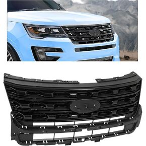 Hecasa الأمامي الشبكية العلوية متوافقة مع 2016-2017 Ford Explorer استبدال FO1200578 FO1200577 FO1200579 PUMPER GRILL ASSEMBLY Black in Kuwait