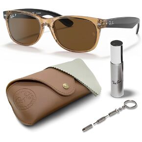 Ray-Ban RB2132 NEW WAYFARER BICOLOR Square Shape Sunglasses with Official Eyewear Kit Bundle in Saudi Arabia