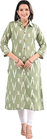 Chichi Indian Women's Printed Cotton Kurti Top in Kuwait
