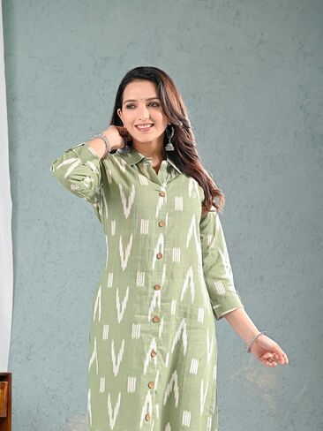 Chichi Indian Women's Printed Cotton Kurti Top in Kuwait