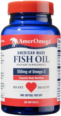 فضل Ameromega الدهون الثلاثية أوميغا 3 من زيت السمك لدعم صحة القلب-بوللي بوللي بوللي-60 ناعمة-60 ناعمة-60 ناعمة. in Saudi Arabia