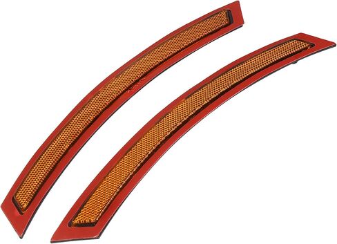 X AutoHaux Pair 63147290093 63147290094 Front Pumper Reflector Side Marker لـ BMW F15 F85 X5 M 2014-2017 استبدال العاكس الأصفر الأصلي الأصلي in Saudi Arabia