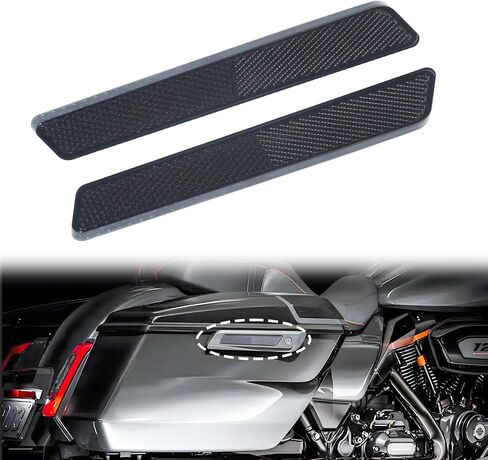 Saddlebag Reflectors Inserts for Road Glide 2024, Smoked Saddle Bag Hinge Latch Cover Reflectors for Harley Touring CVO Street Glide Road Glide FLHX FLTRX FLTRXSTSE 2023-2025 Accessories in Saudi Arabia