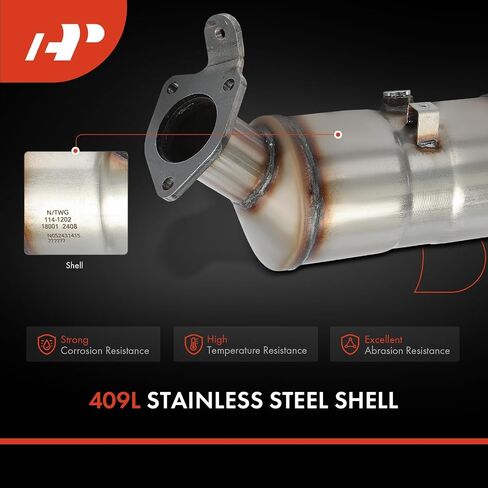 A-Premium Front Pront Convalter with Gasket Kit-Fit Direct-Fit متوافق مع Honda Civic 2016 2017 2018 2019 2020 2021 ، 2.0L ، E.P.A. متوافق in Saudi Arabia