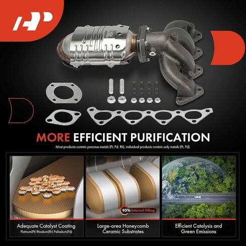 A-Premium Front Front Diffold Convalter مع طقم حشية تتوافق مباشرة مع Hyundai Elantra 1998-2003 ، 1.8L 2.0L ، Tiburon 1998-2001 2003-2006 2.0L ، E.P.A. متوافق in Saudi Arabia
